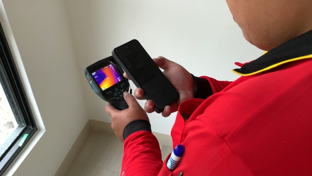 圖/亞設修繕工程-牆壁滲水測試